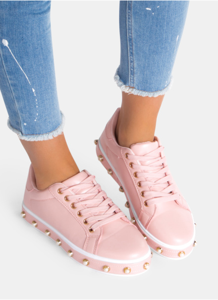 buty sportowe z perełkami